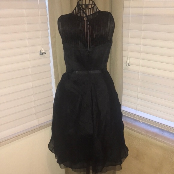 Express Black Silk Cocktail Dress - Picture 7 of 9